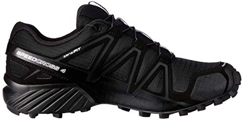 Salomon Speedcross 4 W, Zapatillas de Trail Running para Mujer, Negro (Black/Black/Black Metallic), 38 EU