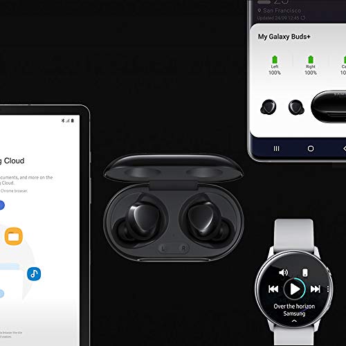 Samsung Galaxy Buds + - Auriculares inalámbricos con control de funciones intuitivo, hasta 10 horas de reproducción continua, Negro
