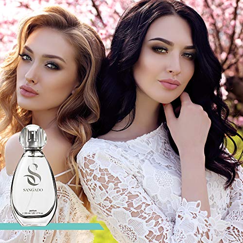 SANGADO Gardenia Y Almizcle Perfume para Mujeres, Larga Duración de 8-10 horas, Olor Lujoso, Chipre Floral, Francesas Finas, Extra Concentrado (Parfum), Spray de 50 ml, Un Gran Regalo Para Mujeres