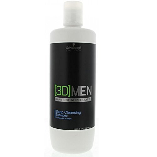 Schwarzkopf 3d men - Champu antigrasa, 1000 ml, 1 unidad