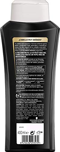 Schwarzkopf Gliss Ultimate Repair - Champú para cabello muy dañado - 400ml, 1 unidad