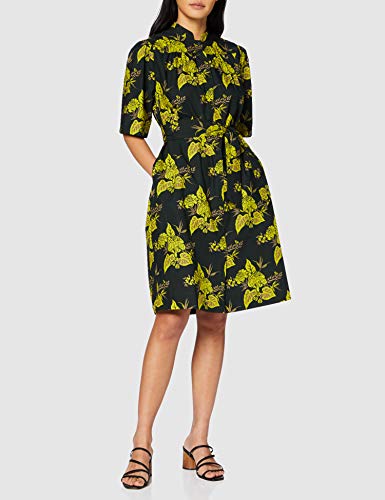 Scotch & Soda Maison Printed Crispy Cotton Dress with Tie Vestido, Multicolor (Combo A 0217), Medium para Mujer