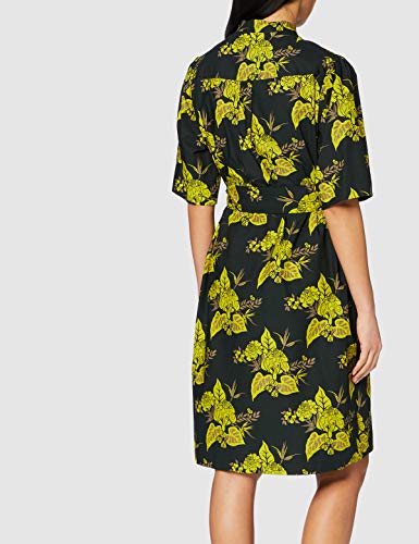 Scotch & Soda Maison Printed Crispy Cotton Dress with Tie Vestido, Multicolor (Combo A 0217), Medium para Mujer