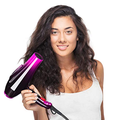 Secador de Pelo Profesional con Motor AC 3500W, Secador de Pelo Iónico Cerámica con Boquilla Concentradora de Aire y Difusor, 2 Velocidades 3 Temperaturas, Protección Contra Sobrecalentamiento.