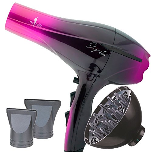 Secador de Pelo Profesional Ligero Potente Elegant Iónico 2000W Rosa (Pink) con Difusor - My Hair