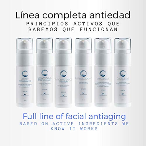 Serum Contorno de Ojos Antiarrugas Antiojeras Antibolsas Efecto Lifting que Alisa e Ilumina - Con Hialuronico Gynseng Cafeína y Eyeliss - Farmaceutico - 30 ml