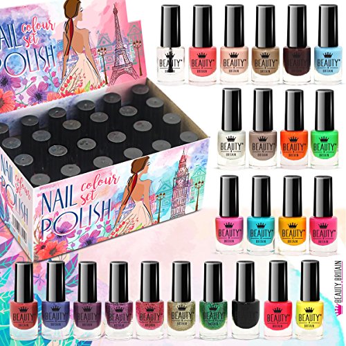 Set De 48 Esmalte De Uñas 48 Colores Diferentes Botella Moderna De 5 ml