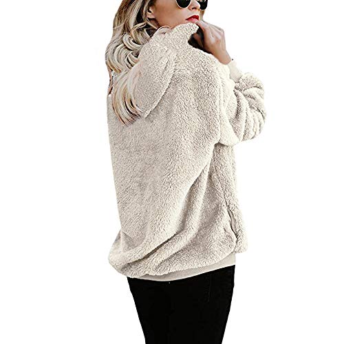 SHOBDW Liquidación Venta Mujer Sudadera con Capucha Suelta Tallas Grandes Jersey de Mujer Jersey otoño Invierno Manga Larga Remata Abrigo cálido (L, Blanco)