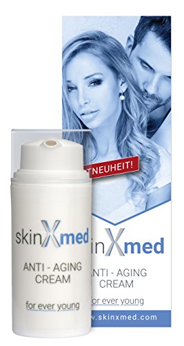 skinXmed Crema facial Antiarrugas para mujer y hombre | Hidratante, anti-manchas, anti-ojeras | acción anti-edad con ácido hialurónico | Día y Noche | cara, cuello, escote | 30ml