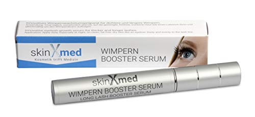 SkinXmed Sérum para pestañas y cejas | volumen, densidad | más largas, fuertes, resistentes | potenciador de crecimiento | sin parabenos | miristoil pentapéptido 17, pantenol, curcuma | 6ml