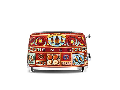 Smeg TSF01DGEU - Tostador (2 rebanada(s), Multicolor, Acero inoxidable, 950 W, 220-240 V, 50-60 Hz)