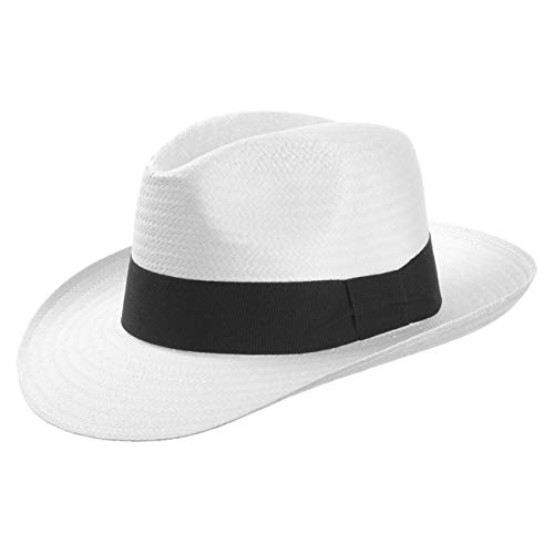 Sombreroshop Bogar- Sombrero de paja Palermo, 100% paja de papel, XL/60-61, blanco