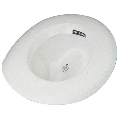 Sombreroshop Bogar- Sombrero de paja Palermo, 100% paja de papel, XL/60-61, blanco