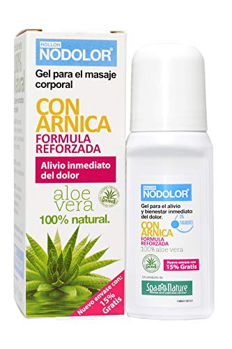 Spa Nature Rollon NoDolor-Gel para Alivio Inmediato del Dolor para Músculos y Articulaciones-Arnica y Aloe Vera 100% Natural para el Alivio del Dolor de Rodillas,Pies,Hombros,Espalda