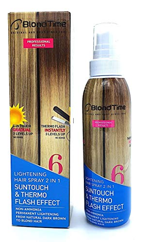 Spray aclarante para pelo 2 en 1 SUNTOUCH & THERMO FLASH EFFECT Para pelo natural marrón oscuro hasta rubio 200 ml