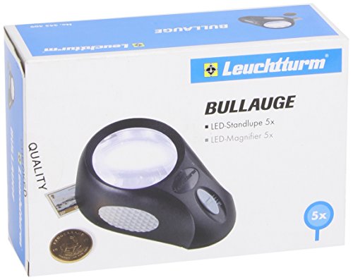 Standlupe "BULLAUGE" mit 5-facher Vergrößerung, 6 LED's, 3 Helligkeitsstufen