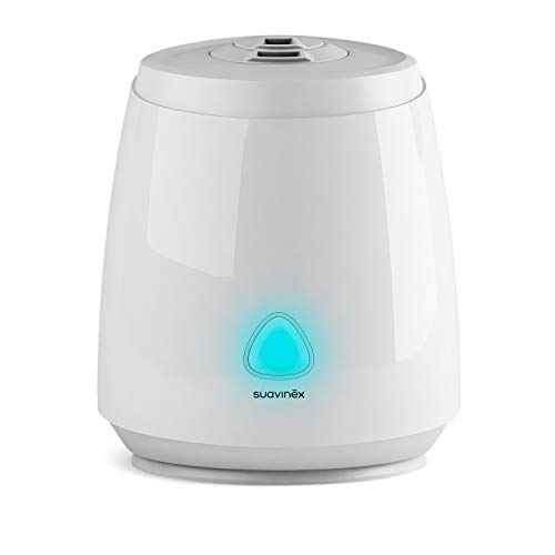 Suavinex, Humidificador Smart para Bebés (Silencioso, de Vapor Frío, Ultrasónico, Aromaterapia, Luz Nocturna Led, Control con Aplicación Móvil, Compatible con Alexa y Google Assistant)