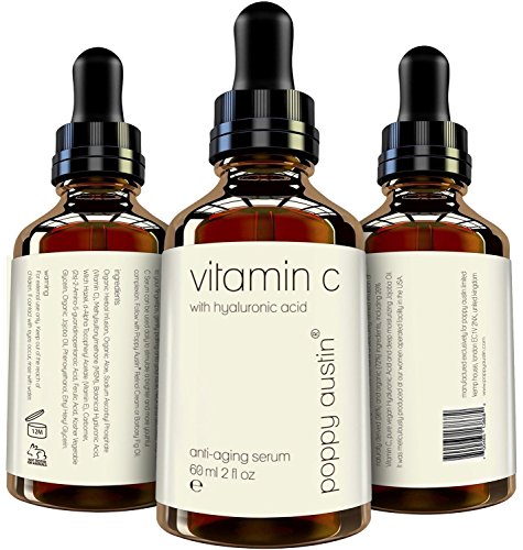 Suero de Vitamina C para Rostro - ENORME 60ml - Vegano, Cruelty-Free, Orgánico - Mejor Suero Natural Vitamina C, con Suero de Ácido Hialurónico, Vitamina E y Aceite de Jojoba