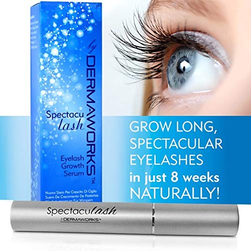 Suero DERMAWORKS Spectaculash para el Crecimiento Rápido de Pestañas, Aumentador de Pestañas. Acondicionador de Pestañas. Hace crecer las pestañas largas en 8 SEMANAS. Eyelash Serum