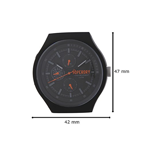 Superdry Reloj Analogico para Hombre de Cuarzo con Correa en Silicona SYG188BB