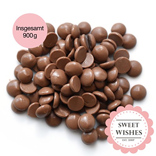 Sweet Wishes Gotas de chocolate con leche belga para fondue. 900 gr. Una delicia suave para fuentes o fondue de chocolate. 10 sobres embalados individualmente.