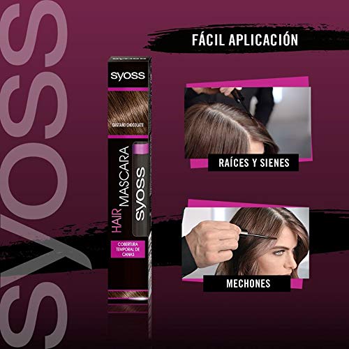 SYOSS - Hair Mascara - Cubre Canas - Color Castaño - 16ml