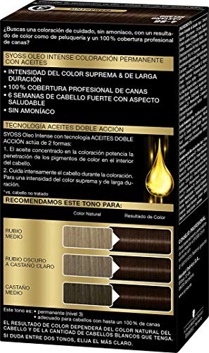 SYOSS - Oleo Intense Coloración Permanente Sin Amoníaco - Tono 4-86 Castaño Helado - 2 uds