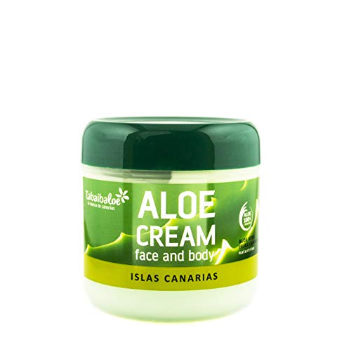 Tabaiba Aloe Vera Crema, Crema Hidratante Facial y Corporal con Aloe Vera, 300 ml