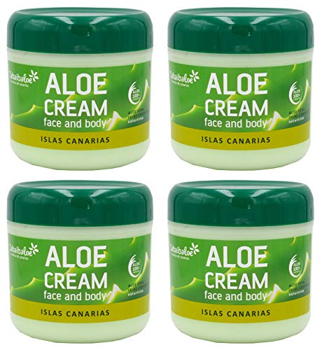 Tabaiba Crema Facial y Corporal Aloe Vera - 300 ml x 4 unidades