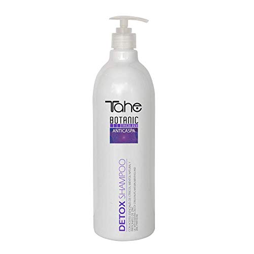 Tahe Detox Champú Anti-Caspa de Gran Eficacia con Aceites Esenciales Cítrcos y Mentol Natura 1000 ml