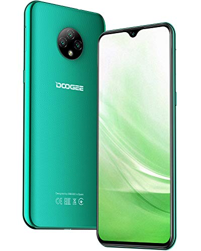 Teléfono Móvil Libres, DOOGEE X95 Android 10 Smartphone Libre 4G, Pantalla 6,52 Pulgadas, 4350mAh Batería, Smartphone Dual SIM, Triple Cámara 13MP+5MP, 16GB ROM, 128GB SD, Face ID - Verde