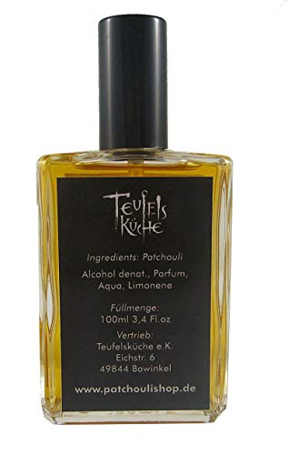 Teufel Cocina Patchouli Natural, Eau de Parfum Unisex, Gótico Parfum, vaporisateur/Spray, 100 ml frasco de cristal (Madera), diseño y pachulí