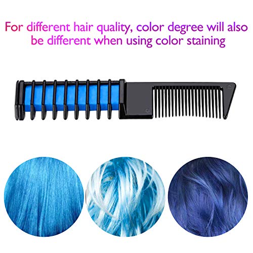 Tiza de Pelo, Nivlan Pelo Tiza Peine, 6 Colores Temporal Peine Tiza de Pelo dont have Tóxico Lavables Color de Tiza Para Niños DIY Fiesta y Cosplay