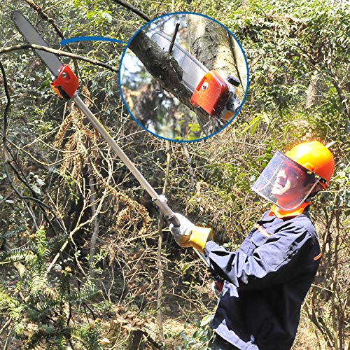 Todeco - Herramienta Múltiple de Gasolina, Herramienta de Jardín Multifunción, Naranja, 5 en 1, Desplazamiento del motor: 52 cm³, Función: Cortadora de hierbajos