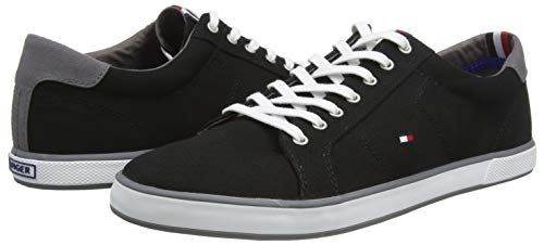 Tommy Hilfiger H2285arlow 1d, Zapatilla de Deporte Baja del Cuello para Hombre, Negro (Nero), 43 EU