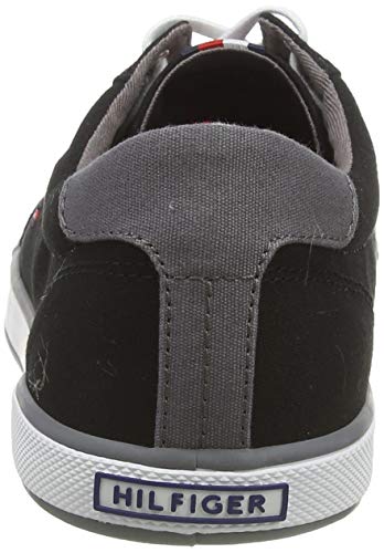 Tommy Hilfiger H2285arlow 1d, Zapatilla de Deporte Baja del Cuello para Hombre, Negro (Nero), 43 EU