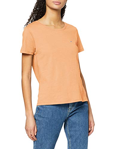 Tommy Hilfiger Tjw Soft Jersey tee Ropa Deportiva de Punto, Naranja (Melon Orange Sc1), 32 (Talla del Fabricante: XX-Small) para Mujer