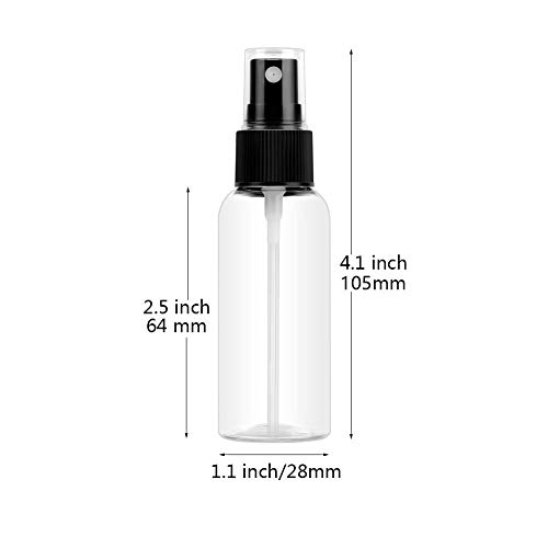 Toureal 30ML Botellas de Spray con Bomba (12 Piezas) Atomizador Pulverizador Contenedor para Perfume (Transparente)