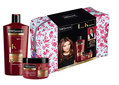 TRESemmé Neceser Liso Keratina Champú 700 ml + Mascarilla 300 ml