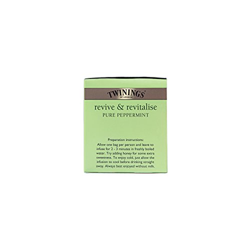 Twinings Infusion Tea Bags Individually-wrapped Peppermint Ref A00810 [Pack 20]