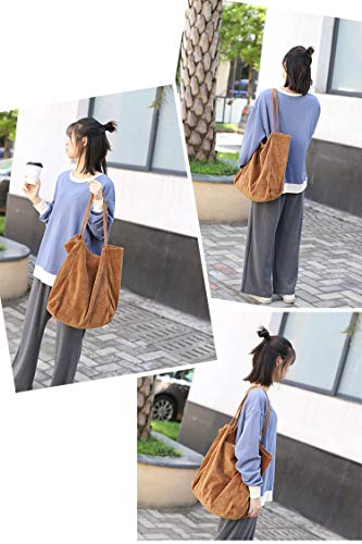 Ulisty Mujer Grande Pana Bolso de Mano Retro Bolsa de Hombro Casual Bolsa de la Compra Moda Bolso Gris