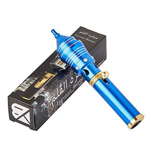 UltraByEasyPeasyStore Espiral Azul Quemador De Incienso Portátil Varitas o Conos Vaporizador Difusor Chorro Bakhoor Oud Bajhur Oudh Flama en Chorro Quemador