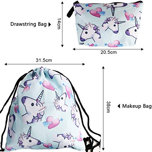 URAQT Bolsa Infantil Guarderia, Bolsa de Cuerdas Niño, Cordón Mochilas Party Bolsas, Bolsa de Algodón con cCuerdas ,Lindo Unicornio Mochila con Cordón para Regalo de Fiesta de Cumpleaños 23pcs