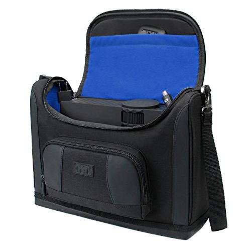 USA Gear Pequeña Bolsa De Mensajero para Tabletas Y Computadora Portátil: La Bolsa De Viaje para Tableta También Se Adapta A Accesorios, Cargador, Teclado, Mouse, Más (Azul)