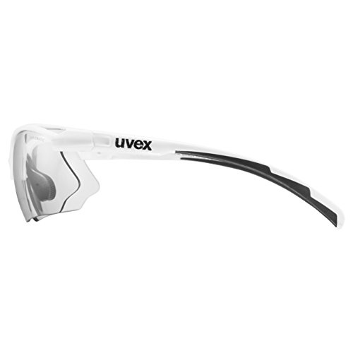 Uvex Sportstyle 802 Vario Gafas de Ciclismo, Unisex Adulto, Blanco/Negro, Talla Única