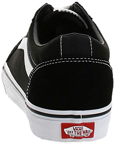 Vans Ward Canvas, Zapatillas Hombre, Negro ((Suede/Canvas) Black/White C4R), 44 EU