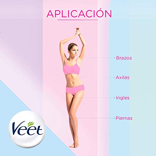 Veet Crema Depilatoria Corporal para Usar Bajo la Ducha para Mujer, con Dosificador, Piel Sensible - 400 ml