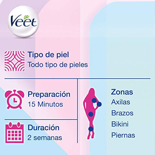 Veet Tarro Cera Depilatoria Tibia de Resultados Profesional sin Bandas con Cera Natural de Abeja, 300 ml