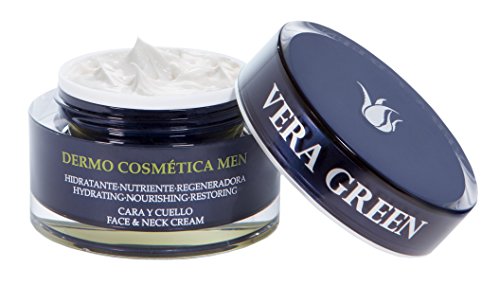 Vera Green Cosmética Hombre - Crema de Aloe Vera Facial de Día y Noche - Crema Hidratante Bio Ecológica Natural100% Natural - 50ml.