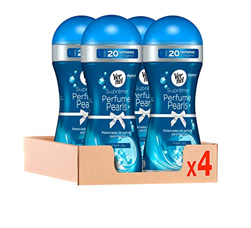 Vernel Supreme Pearls Potenciador de perfume para la ropa Fresh Joy – Pack de 4, Total: 1040 gr